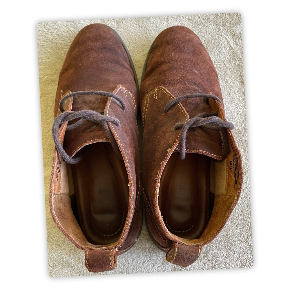 BORN H49906 Chukka Boots MLH7 Brown Suede Leather Men 10/43 M/W